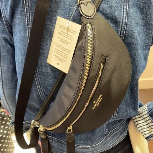 Kate Spade Chelsea Nylon Belt Bag Fanny Pack Black - Picture 14 of 16